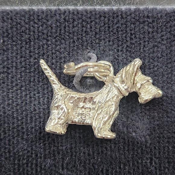 NWT Cellini Sterling Silver Three Dimensional Scottie Dog Charm - Picture 2 of 3
